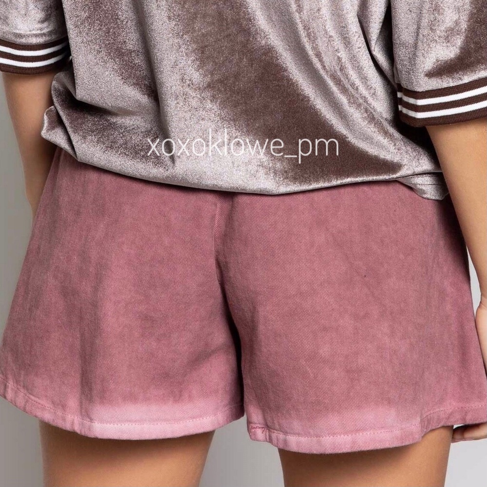 POL Red Denim Relaxed Fit Front Pocket Shorts - Picture 9 of 11